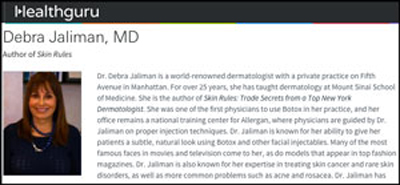 Dr. jaliman on Health Guru!